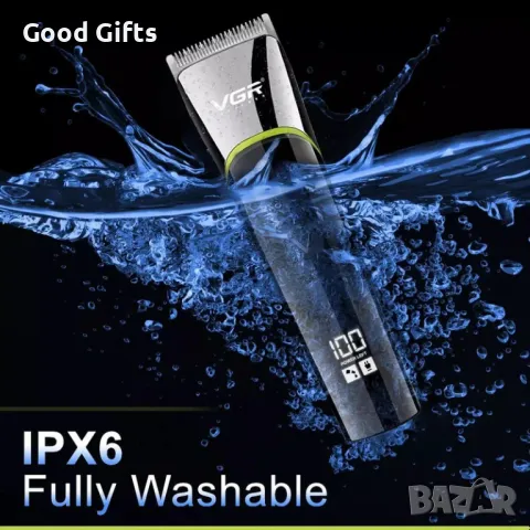 Професионална машинка за подстригване VGR V-295 – LED дисплей, водоустойчива, с USB зареждане, снимка 7 - Машинки за подстригване - 50386010
