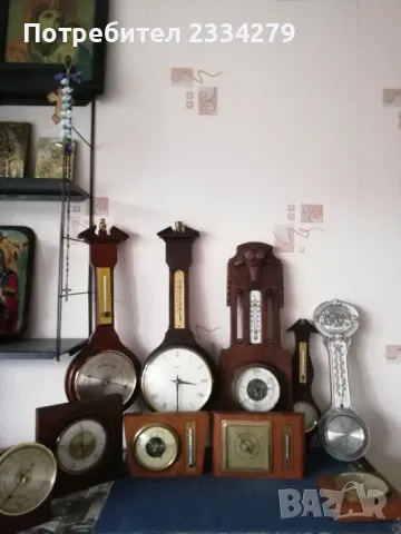 Барометри, измервателни уреди,стари немски от различни производители в различни държави. ., снимка 12 - Антикварни и старинни предмети - 42667616