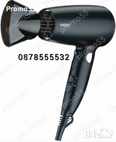 ПРОМО!Сгъваем Сешоар VGR Технология с отрицателни йони, 3 нива на топлината, снимка 6 - Сешоари - 43210035