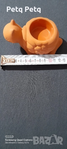 керамичен свещник охлюв , снимка 3 - Антикварни и старинни предмети - 52966145