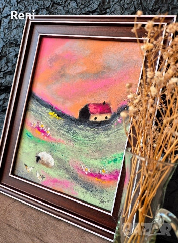 Крадците на семена, картина оригинал, пастел, снимка 2 - Картини - 52824667