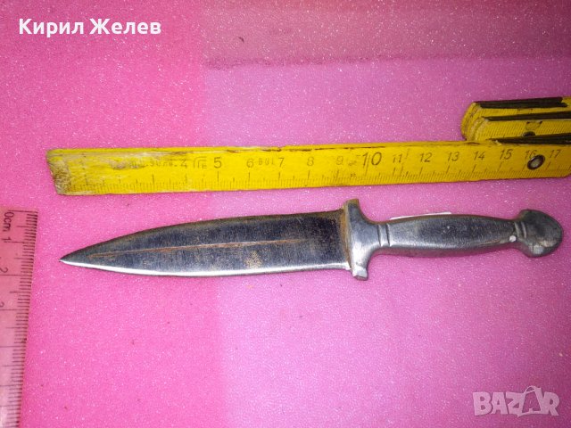 СТАРИННА КРАСИВА ЗДРАВА МАЛКА ЕРГЕНСКА КАМА МАЙСТОРСКА РЪЧНА ИЗРАБОТКА За КОЛЕКЦИЯ НОЖ НОЖЧЕ 38424, снимка 3 - Колекции - 44035755