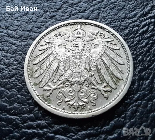 Стара монета 10 пфенига 1913 г. буква А - Германия- хит цена