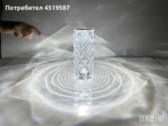 Декоративна настолна лампа - студено бяла светлина, снимка 4 - Настолни лампи - 53446942