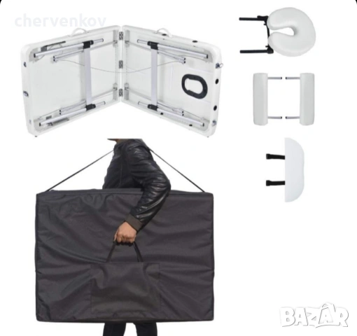 четирисекторна дървена козметична масажна кушетка четирисекционна черен цвят, снимка 10 - Кушетки - 53165920