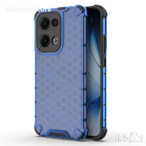 Oppo Reno13 5G Силиконов Калъф Honeycomb TPU и Протектор, снимка 4 - Калъфи, кейсове - 49890966