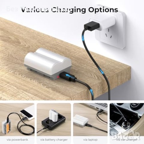 Нова 2400mAh USB C Бързо Зарядна Батерия NP-W235 за Fujifilm, снимка 7 - Чанти, стативи, аксесоари - 43512960