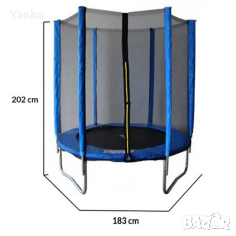 Батут с външна мрежа Jump 6ft (183 см), снимка 3 - Други - 53601548