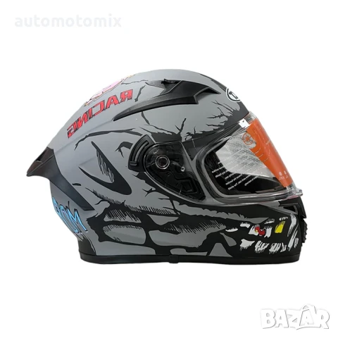 Каска за мотор, Мото шлем, очила и визьор, 4 размера, Matt Grey, снимка 2 - Аксесоари и консумативи - 46173650