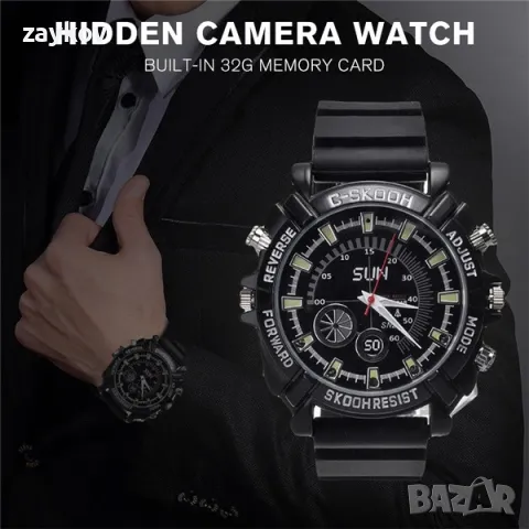 32gb ръчен часовник full hd 1080p цифрови видео рекордер, снимка 3 - Мъжки - 48556000