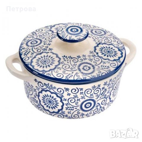 Купа за супа с капак/Керамична купа за супа с капак-600 мл.