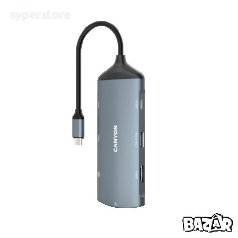 USB Хъб USB Преобразувател CANYON CNS-TDS15, Type C 8-in-1 Multiport Docking