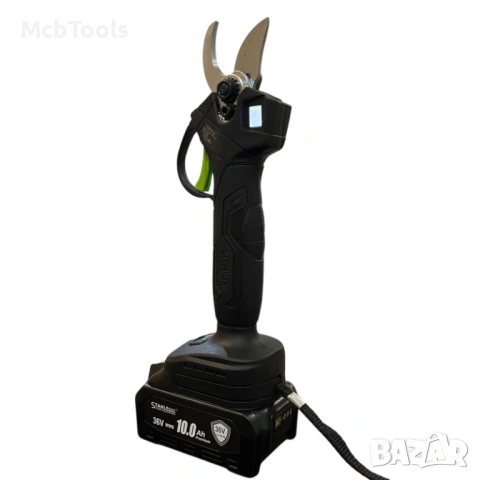 Комплект акумулаторна лозарска ножица и акумулаторен трион StahlMayer 36V 10AH LCD дисплей, снимка 3 - Други инструменти - 53146874