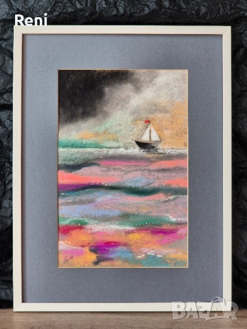 Море, картина пастел, оригинал