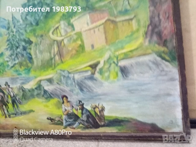 Стара картина-масло., снимка 3 - Картини - 50946999