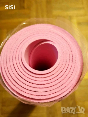 Постелка за йога,розова,4мм, снимка 2 - Йога - 53212321