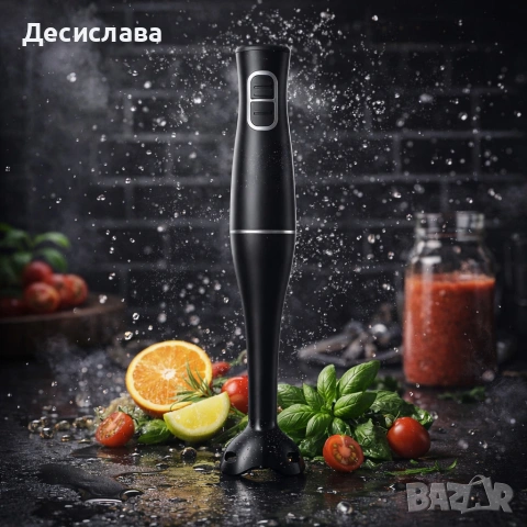 Ръчен пасатор Rosberg R51112O, 350W, 2 скорости, пластмасова пасираща приставка, снимка 2 - Чопъри и пасатори - 53529891