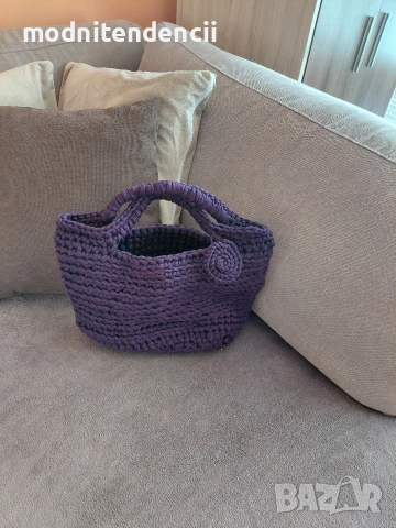Ръчно плетена чанта – уникален модел , снимка 3 - Чанти - 53601257