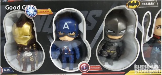 Комплект Фигурки Непобедимите Батман Железният човек Супермен, снимка 2 - Фигурки - 43142938