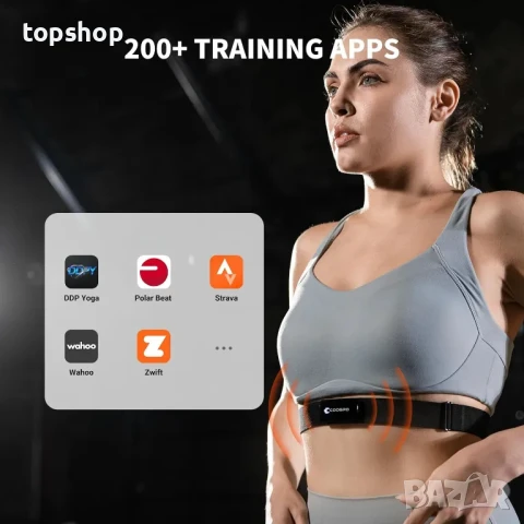 НОВ, ТЕСТВАН COOSPO пулсомер за гърди с акумулаторна батерия  H9Z, HRM Bluetooth 5.0 ANT+, снимка 3 - Други - 50556750