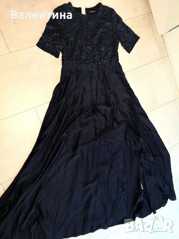 Swing официална рокля, тъмносиня, дантела, L/XL размер , снимка 10 - Рокли - 38350234