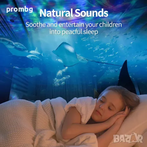 музикална лампа прожектор, въртяща се с различни режими, цветове, снимка 6 - Лед осветление - 49348596