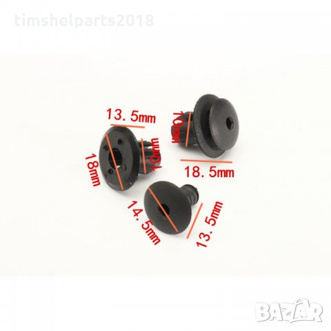 10 броя Щипки (клипс), за VW Transporter T5, Caddy, Golf ,Нит, Разкрачващ се, снимка 5 - Части - 32311046