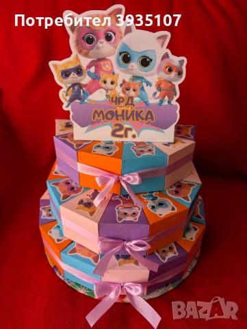Картонена торта Лабубу, снимка 2 - Други - 51035777
