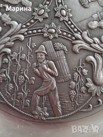 Пано -чиния за стена от калай Antik*Vintage #56, снимка 4 - Антикварни и старинни предмети - 52183242