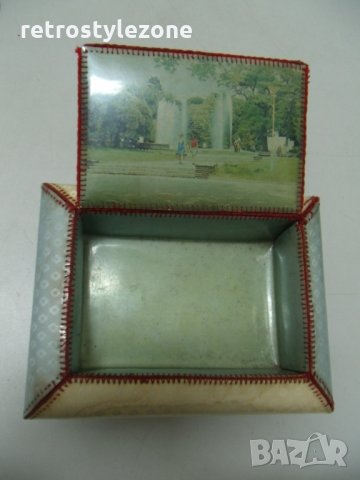 № 5896 стара кутия   - размер 18 / 13,5 / 7,5 см   - синтетика, снимка 3 - Други ценни предмети - 35505169