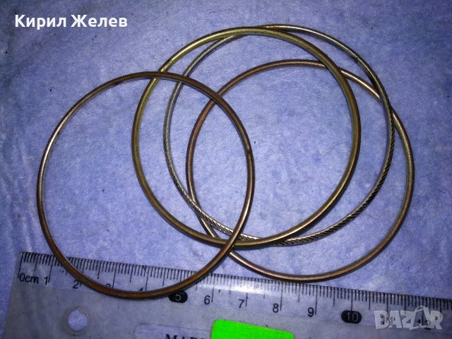 КОМПЛЕКТ БРОНЗИРАНИ и ПОСРЕБРЕНА СТОМАНЕНИ ОРНАМЕНТИРАНИ ВИНТИДЖ АРТ ГРИВНИ 37959, снимка 4 - Гривни - 40856307