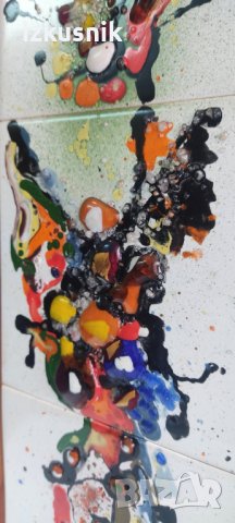 Красив триптих на фаянс, от 70-те години, снимка 5 - Пана - 43570440