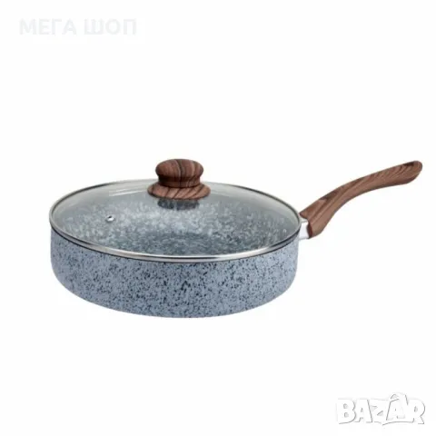 Тиган с капак Voltz Siena, Дълбок, Мраморно каменно керамично покритие, снимка 3 - Съдове за готвене - 50191876