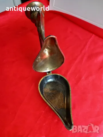 Рядка Маслена Лампа със Свещник , Тамянник, снимка 3 - Антикварни и старинни предмети - 50397465