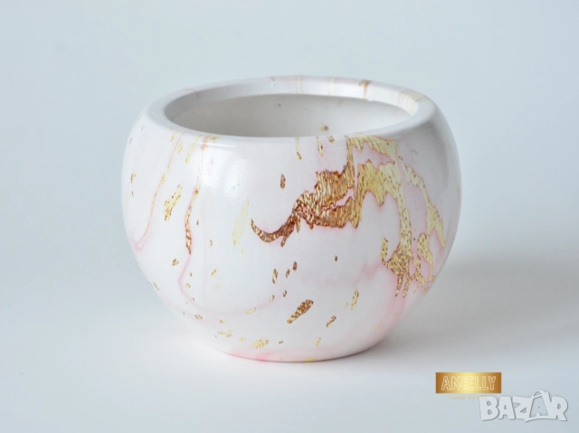 Декоративни Кашпи за Сукуленти и Цветя / Подарък за Нов Дом / Цветни Саксии Изработени от Смола , снимка 5 - Саксии и кашпи - 52412648