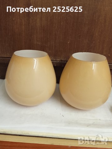 Полилеи -2броя, стъкла/плафони от стари лампи, снимка 6 - Лампи за таван - 39360431