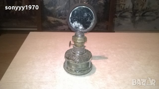 антик-газова лампа-ретро колекция-25х10см, снимка 1 - Колекции - 28057359