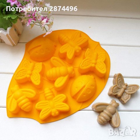 3781 Силиконов молд с форма за печене на насекоми, снимка 3 - Форми - 39057514