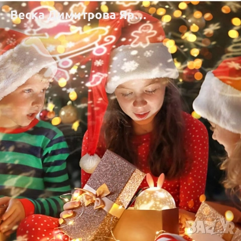 Очарователна нощна лампа и проектор 2 в 1, снимка 3 - Детски нощни лампи - 52623335