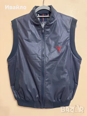 Vintage Men’s Burberry Nova Check Blue Vest Gilet.