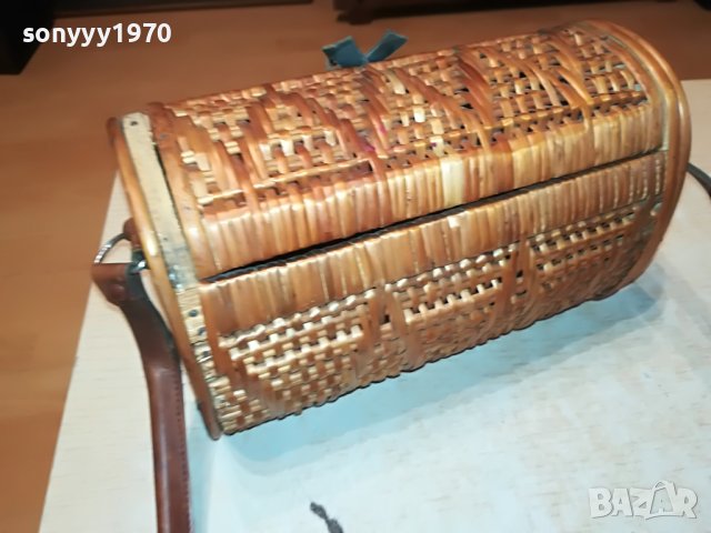 ПЛЕТЕНА ЧАНТА С КОЖЕНИ СТРАНИЦИ 2305232114M, снимка 13 - Антикварни и старинни предмети - 40803541