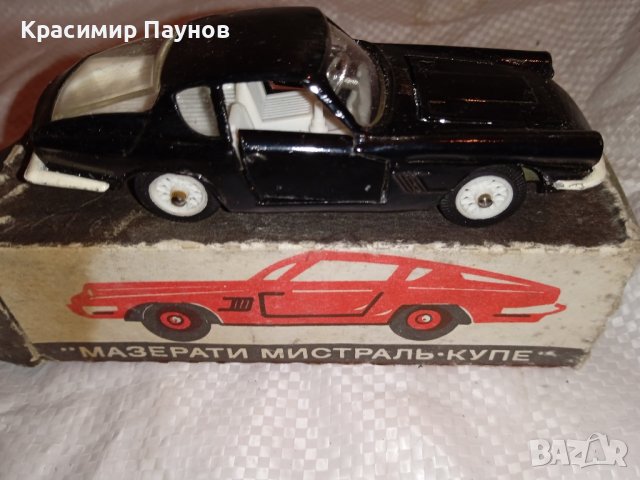 Метален модел на ,,Мазерати " в мащаб 1:43 . СС СР., снимка 2 - Колекции - 43095787