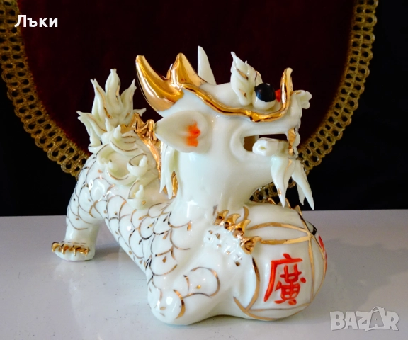 Китайска порцеланова фигура куче Foo,пазител на дома. , снимка 4 - Статуетки - 51488476