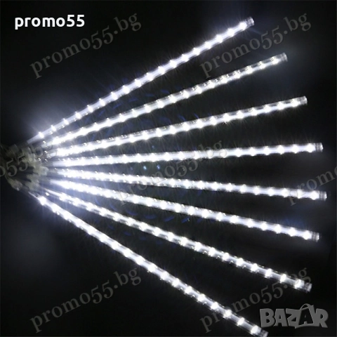 Коледни Лед Висулки Искрящ Падащ Сняг 8Брх48см., снимка 5 - Декорация за дома - 52336904