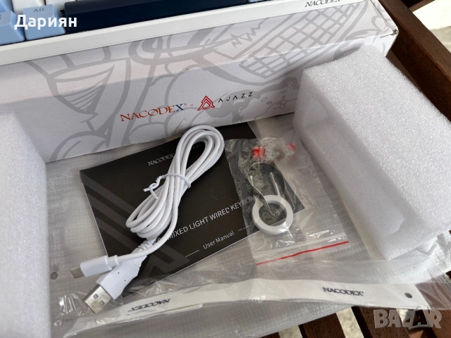 Механична Клавиатура Ajazz x Nacodex NK61 / 60% / Cherry MX Red Switch-ове / Hot swap /, снимка 9 - Клавиатури и мишки - 53541603