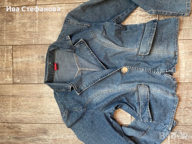 Еластично елегантно дамско  дънково  сако, снимка 5 - Сака - 37826901