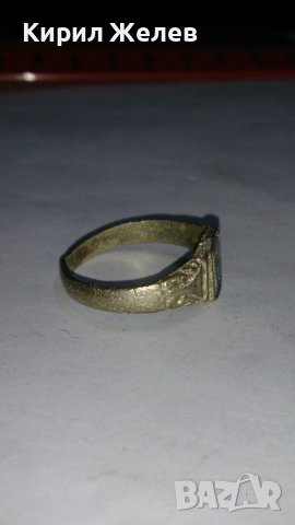 СТАРИНЕН САЧАНЕН ПРЪСТЕН с МОНОГРАМ БУКВА - Ю - МАЙСТОРСКА РЪЧНА ИЗРАБОТКА САЧАН 60131, снимка 6 - Антикварни и старинни предмети - 28993477