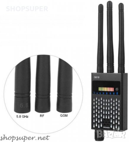 Детектор с 3 антени за камери и подслушватели, снимка 12 - Друга електроника - 33205732