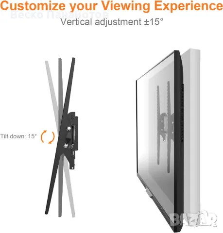 Стенна скоба за телевизор GRIFEMA GB1004-2 за 26-65 инча, наклонена и универсална скоба за телевизор, снимка 3 - Телевизори - 49466524