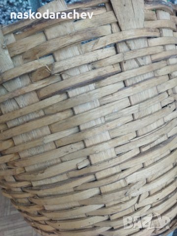Плетена кошница от ленти дърво изключително здрава, снимка 3 - Декорация за дома - 39435933